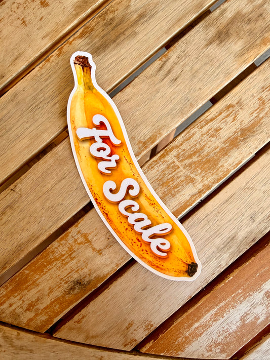 Banana FOR SCALE Bookmark: Funny  Gift for Readers