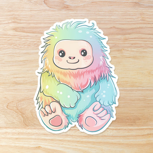 Pastel Bigfoot Waterproof Vinyl Sticker