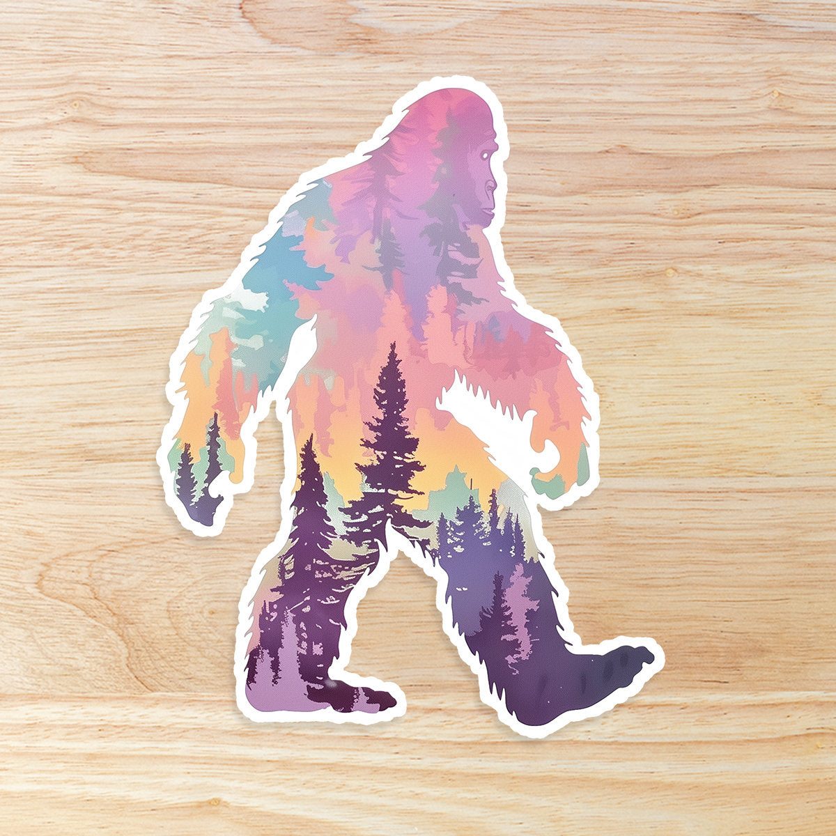 Pastel Bigfoot sticker