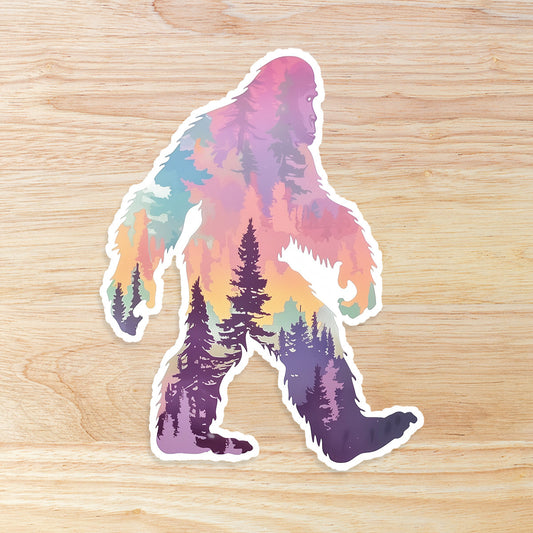Pastel Bigfoot sticker