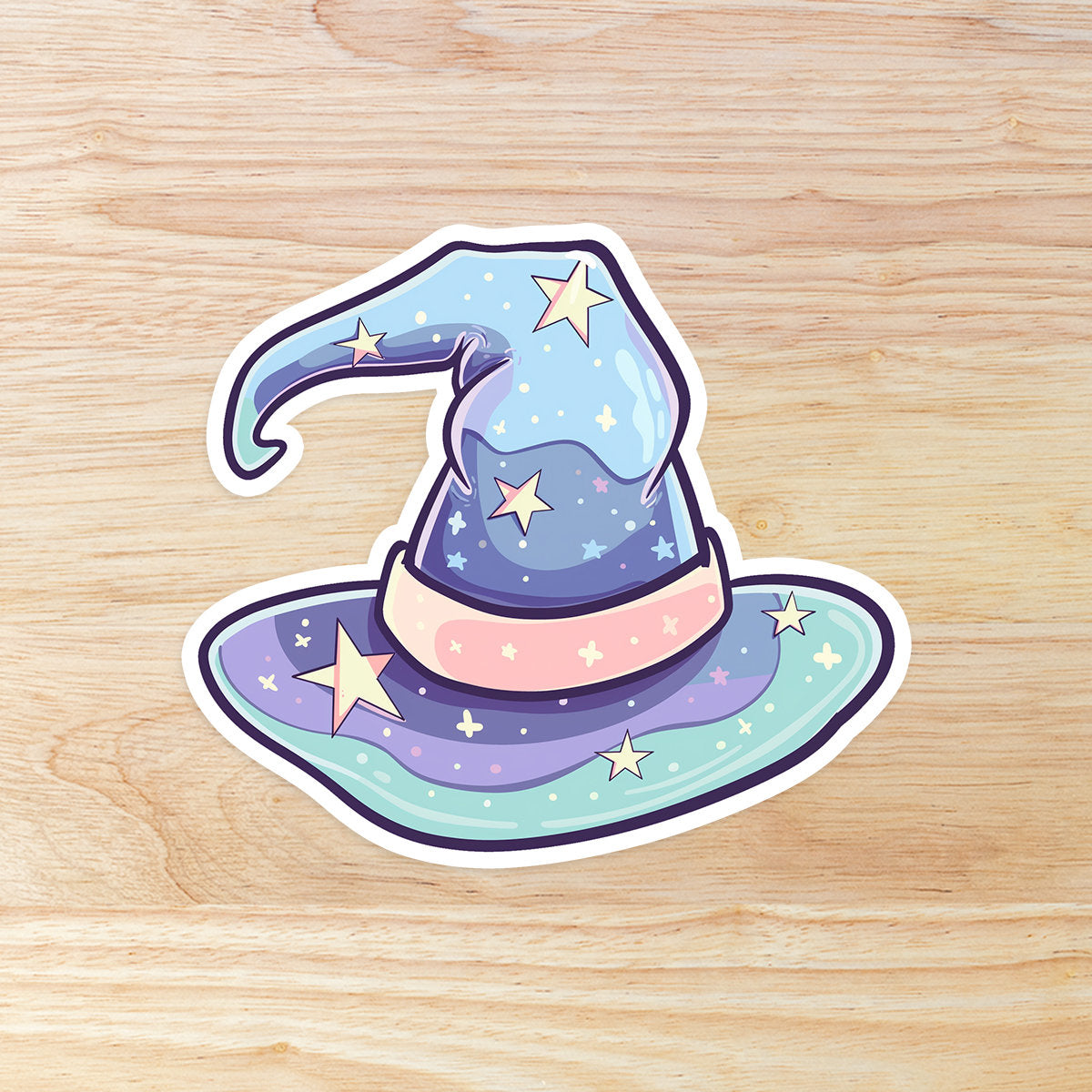 Pastel Witches Hat: Waterproof Vinyl Sticker