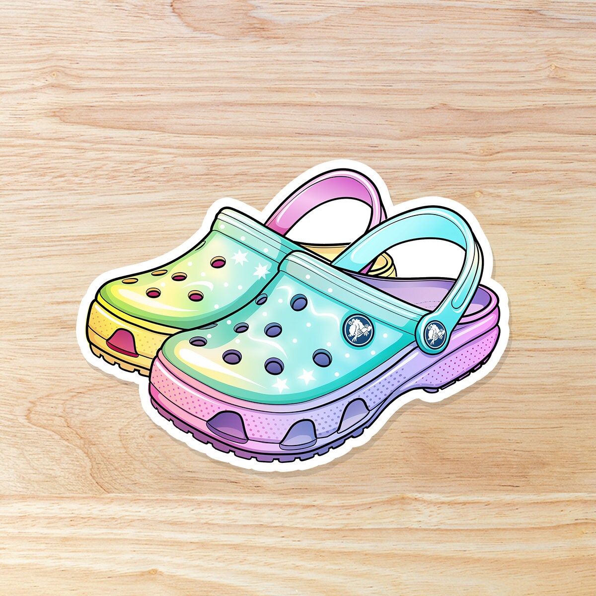 Pastel Crocs: Waterproof Vinyl sticker