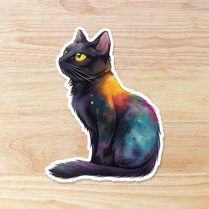 Magical Black Cat WATERPROOF Sticker
