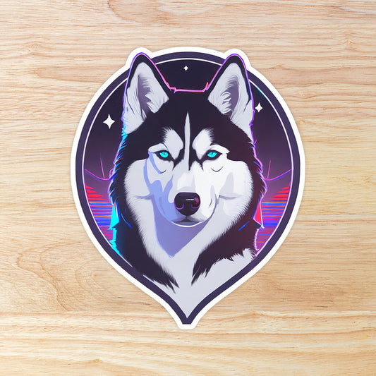 Husky Dog Waterproof Vinyl Sticker