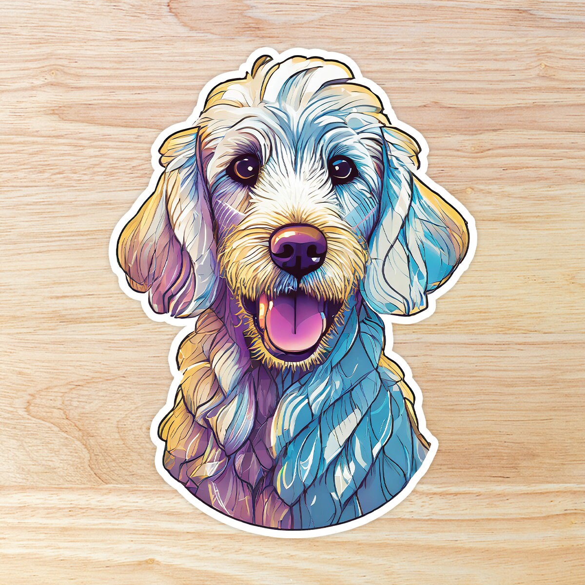 Golden Doodle: Waterproof Vinyl Sticker