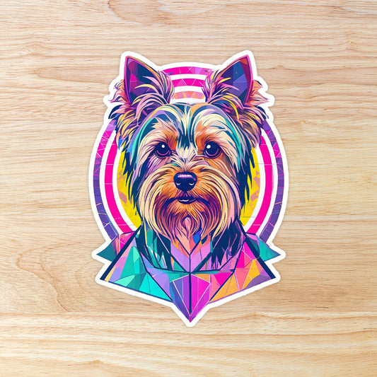 Yorkie Sticker: Waterproof Vinyl Dog Art