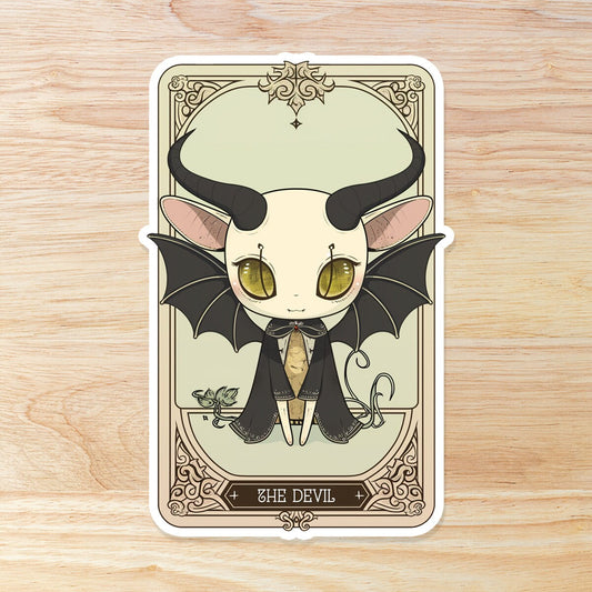 Devil Tarot Card: Waterproof Vinyl Sticker