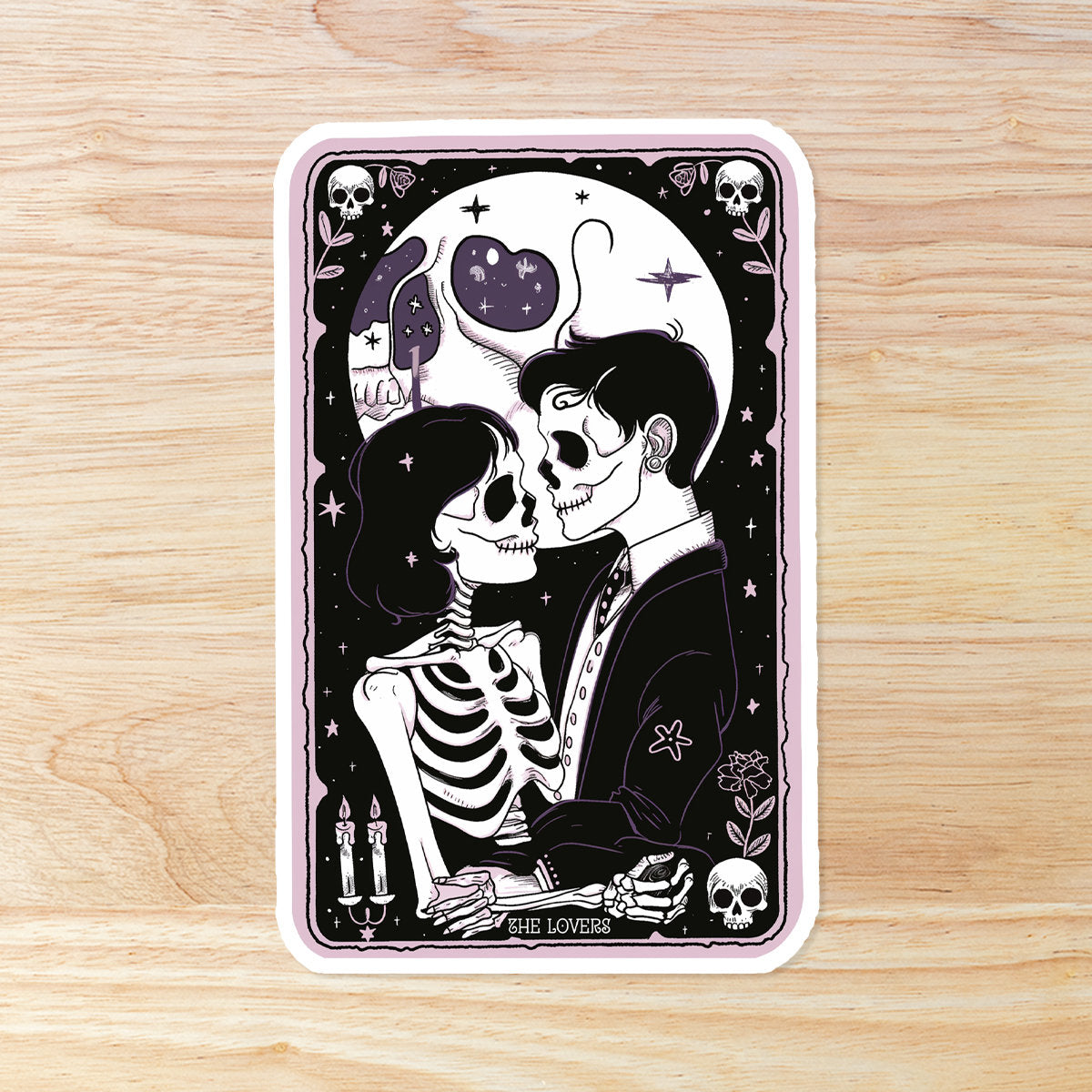 Tarot Card "Lovers": Waterproof Vinyl Sticker