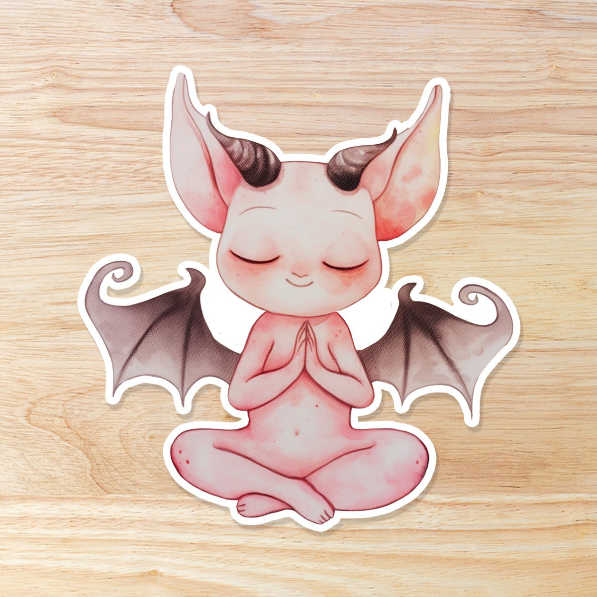 Meditation Devil: Waterproof Vinyl Sticker