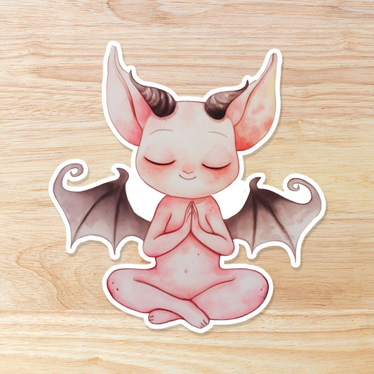Meditation Devil: Waterproof Vinyl Sticker