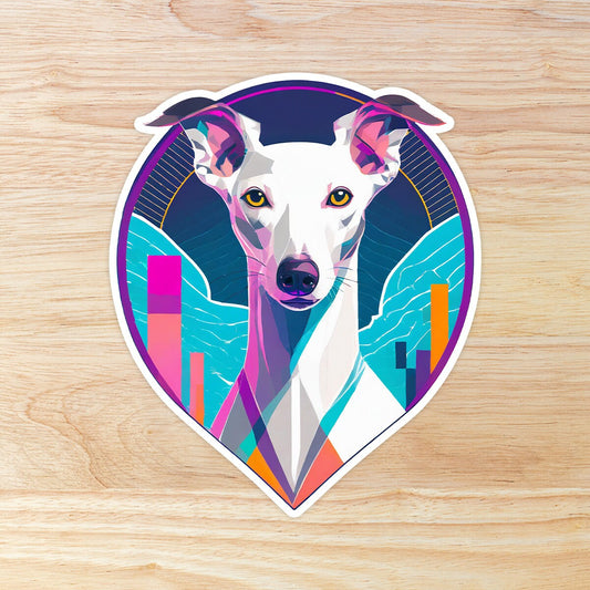 Whippet Sticker: Waterproof Vinyl Dog Art