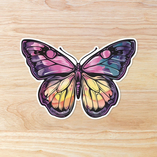 Pastel Butterfly: Waterproof Vinyl Sticker