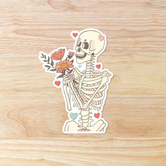 Cute Skeleton Sticker: Vinyl WATERPROOF Sticker