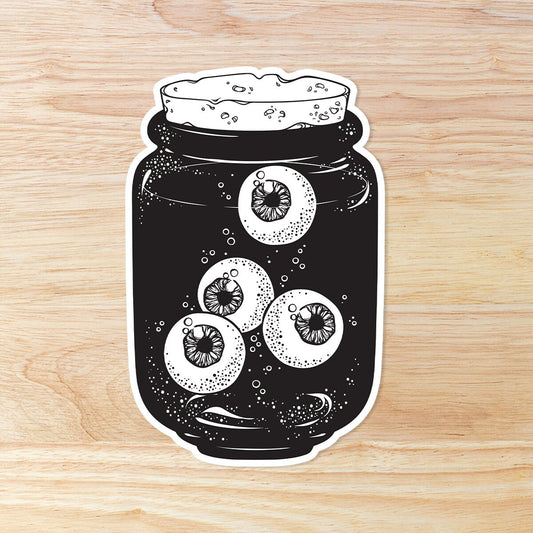 Eyeballs in a Jar: Waterproof Vinyl Sticker