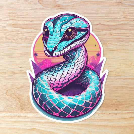 Tattoo Style Snake Sticker: Waterproof Vinyl Decal