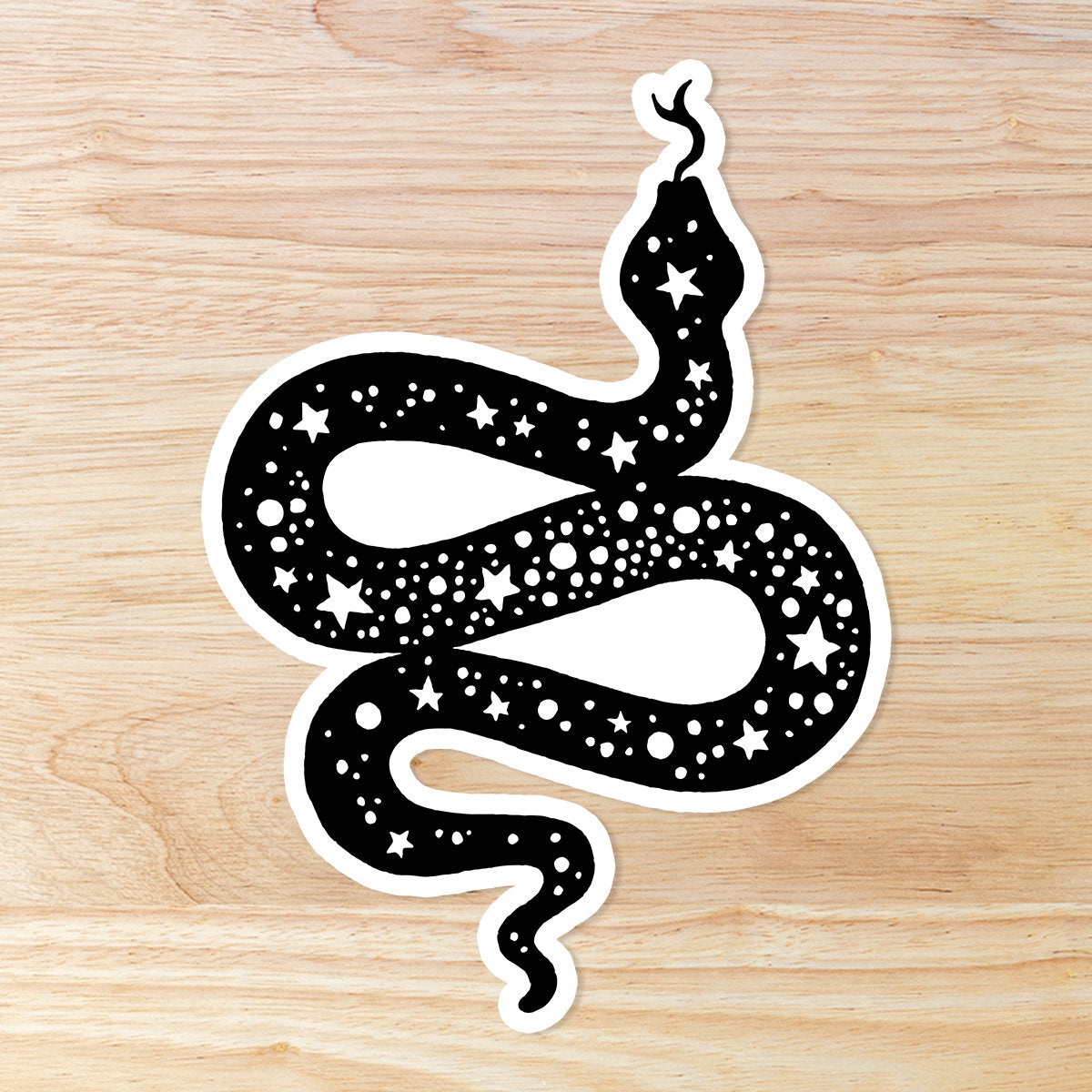 Snake and Stars Waterproof Vinyl Sticker
