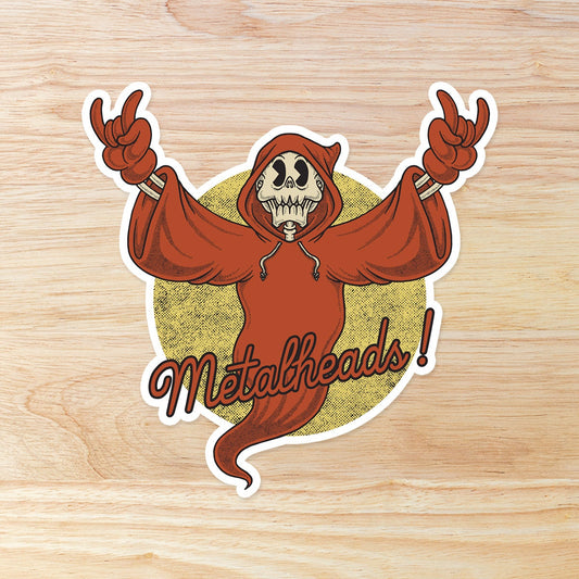 Metalheads! Heavy Metal Music: Waterproof Vinyl Sticker