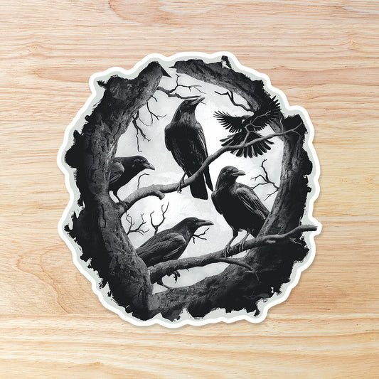 Murder of Crows: Waterproof Vinyl Sticker