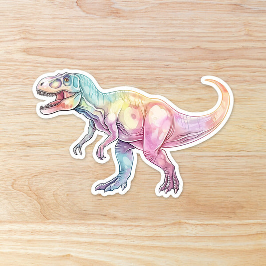 Pastel Tyrannosaurus Rex: Waterproof Vinyl Sticker