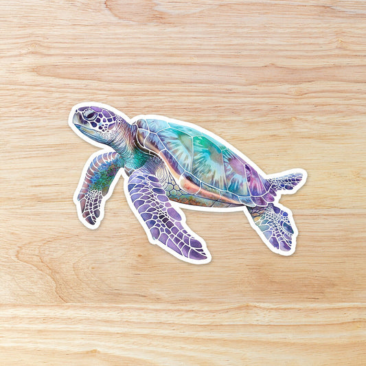 Watercolor Sea turtle: Waterproof Vinyl Sticker