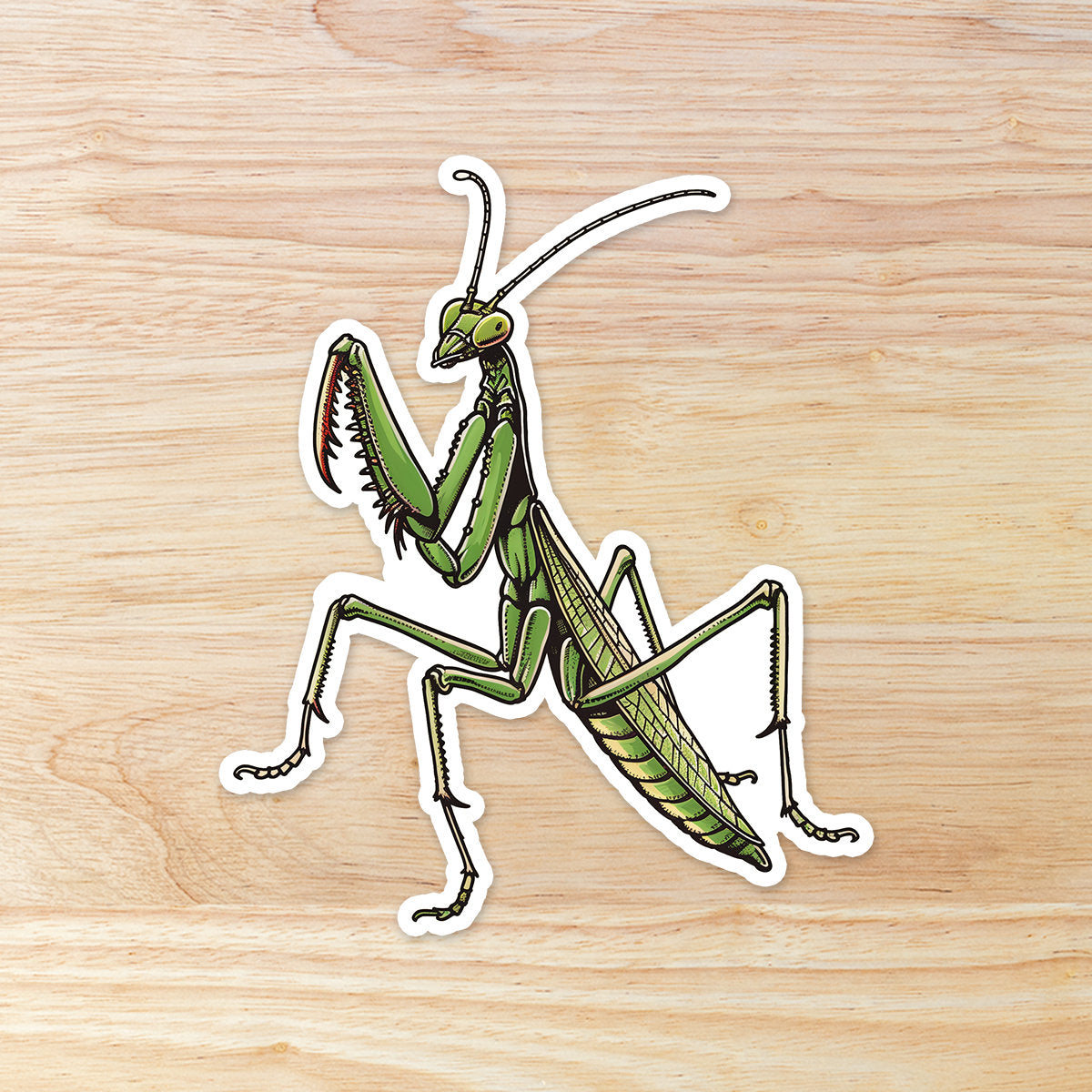 Preying Mantis Waterproof Vinyl Sticker