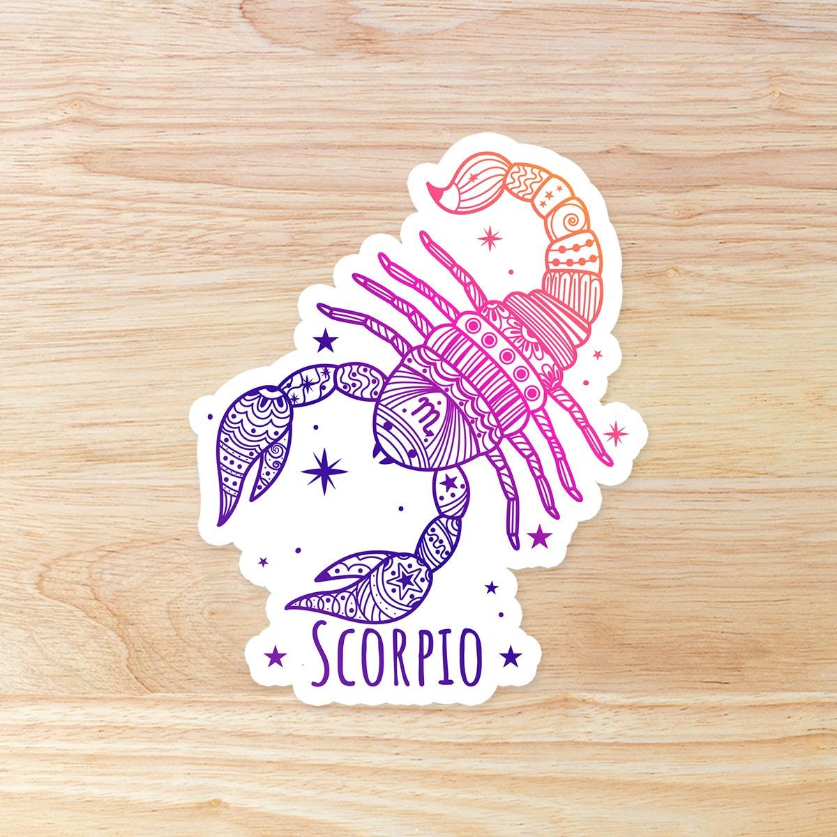Scorpio Zodiac Astrology Sign: Waterproof Vinyl Sticker
