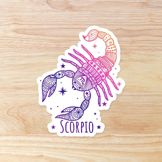 Scorpio Zodiac Astrology Sign: Waterproof Vinyl Sticker
