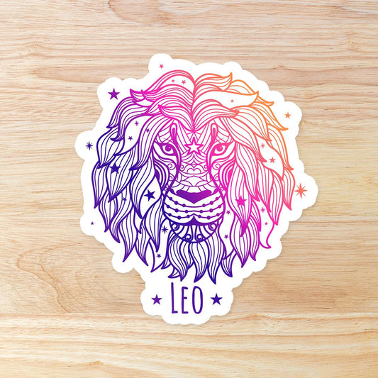 Leo Zodiac Astrology Sign Waterproof Vinyl Sticker