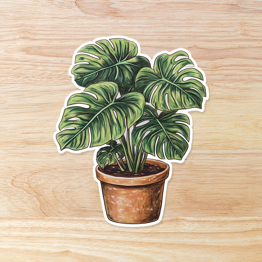 Monstera Deliciosa plant WATERPROOF sticker