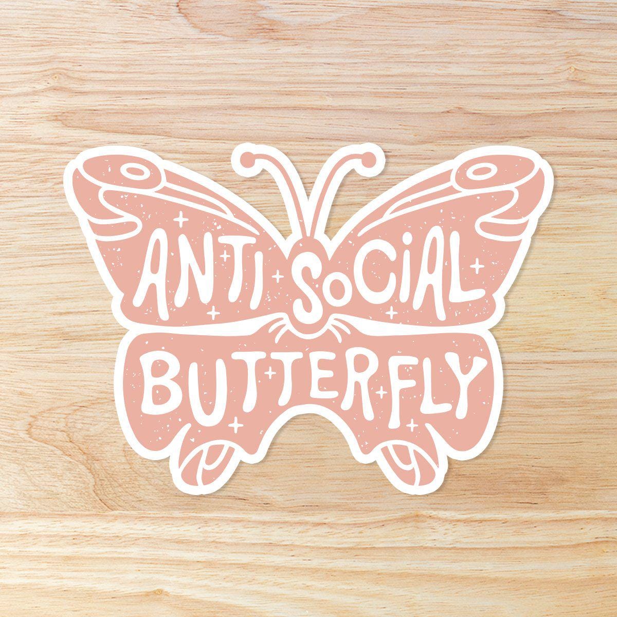 Antisocial Butterfly: Waterproof Vinyl Sticker