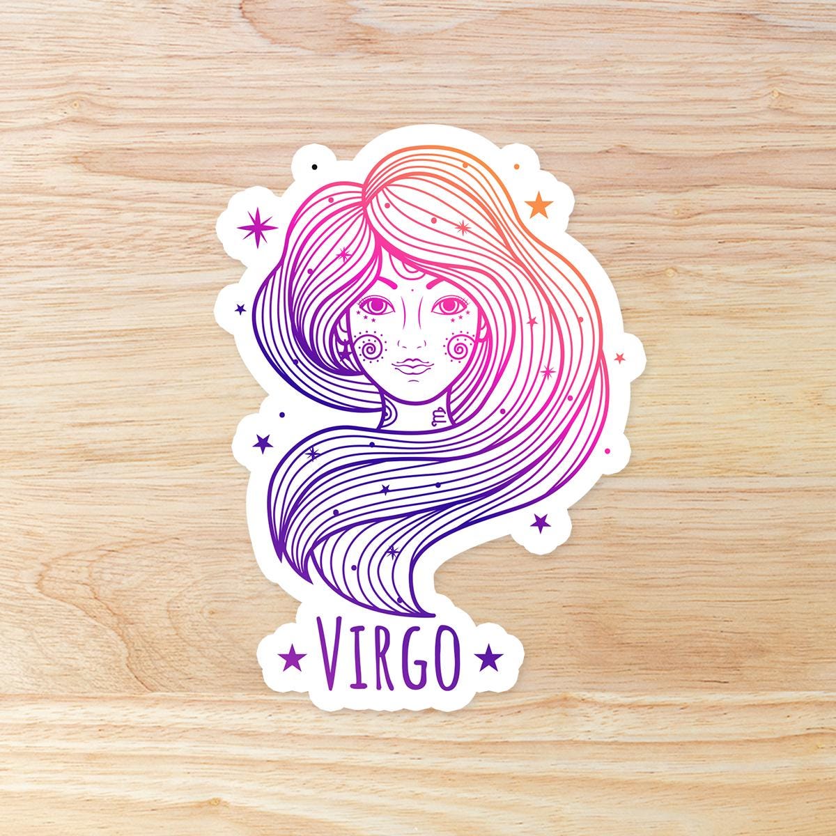 Virgo Zodiac Astrology Sign: Waterproof Vinyl Sticker
