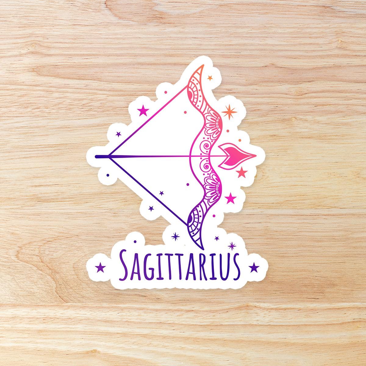Sagittarius Zodiac Astrology Sign: Waterproof Vinyl Sticker