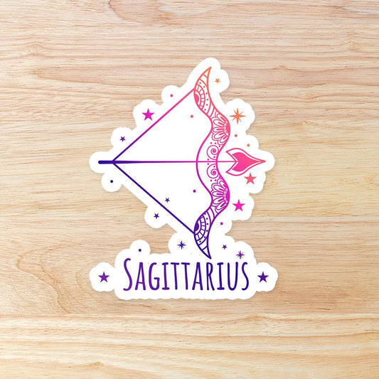 Sagittarius Zodiac Astrology Sign: Waterproof Vinyl Sticker