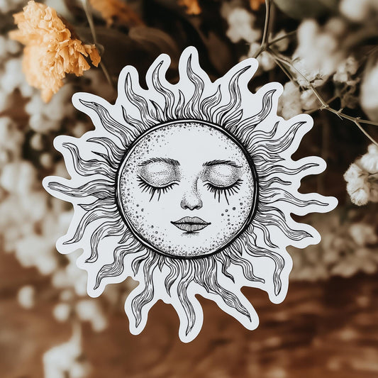 Sleepy Sun: Waterproof Vinyl Sticker