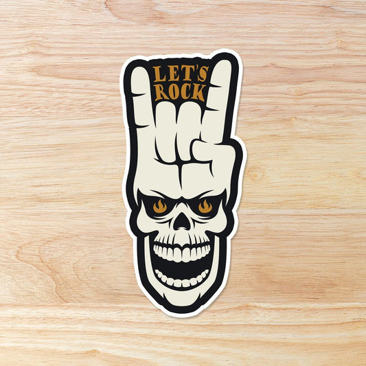 Let's Rock Music Waterproof Vinyl Sticker