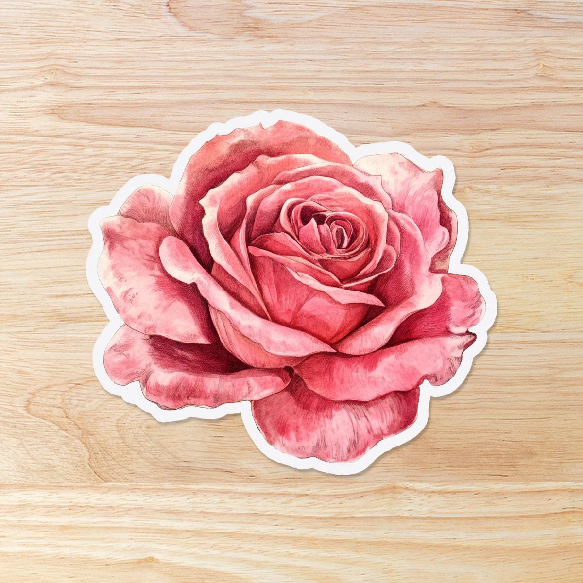 Rose Waterproof Vinyl Sticker