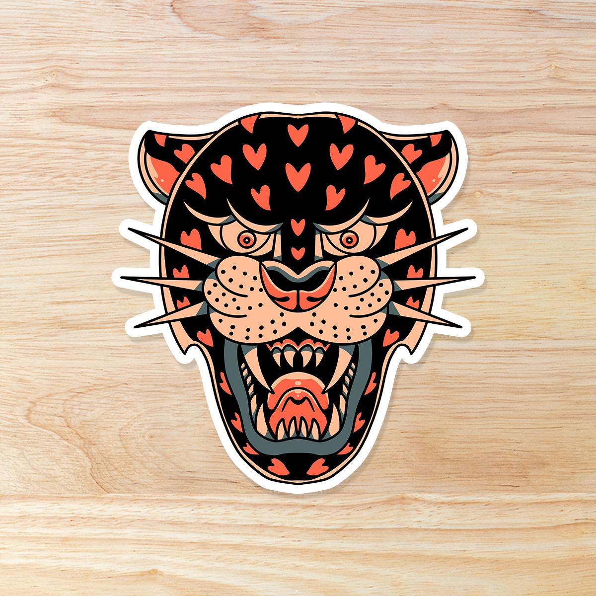 Love Panther: Waterproof Vinyl Sticker