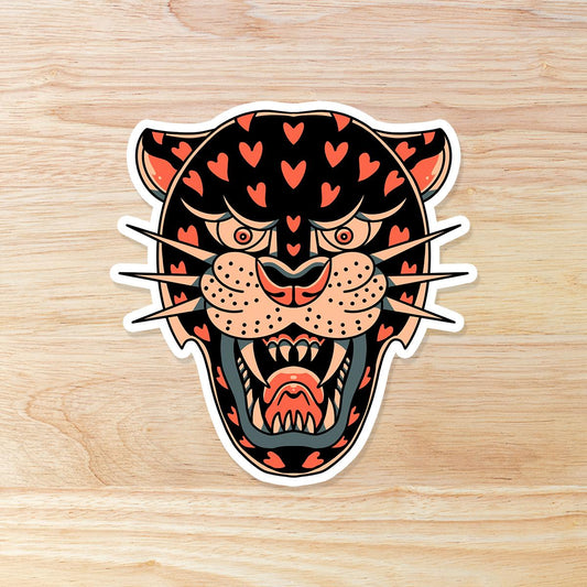 Love Panther: Waterproof Vinyl Sticker