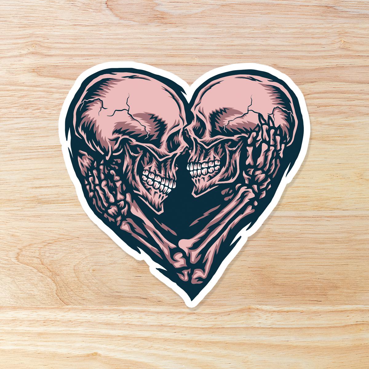 Skull Lovers Vinyl Sticker: Waterproof Sticker