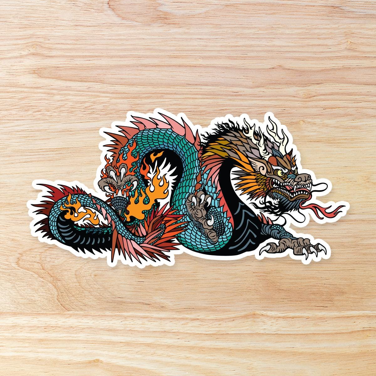 Dragon Sticker tattoo style