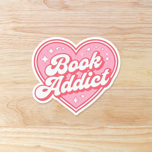 Book Addict: Waterproof Vinyl Sticker