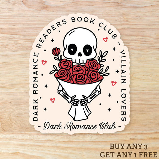 Dark Romance Reader Book Club Villain Lover: Waterproof Vinyl Sticker