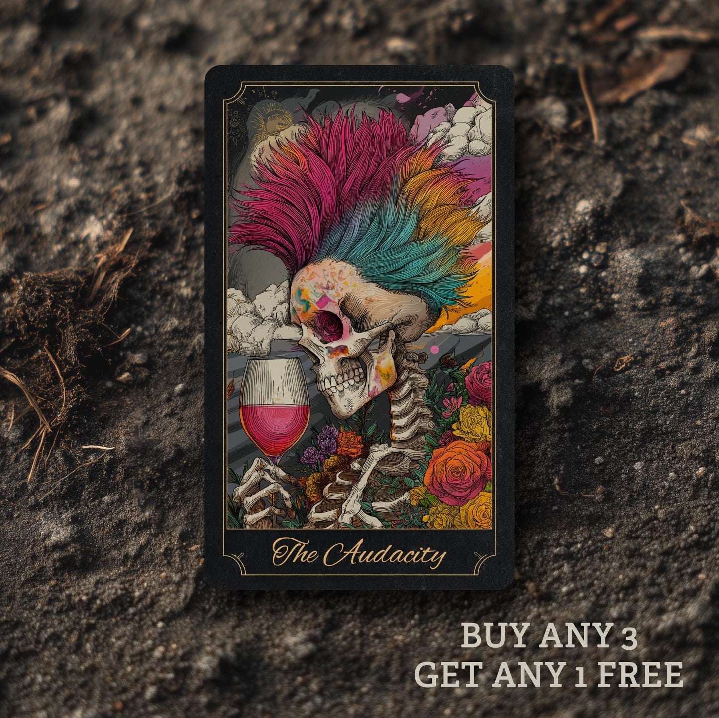 The Audacity Tarot Card WATERPROOF Sticker
