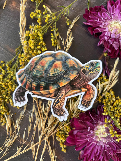 Box turtle Waterproof Vinyl Sticker