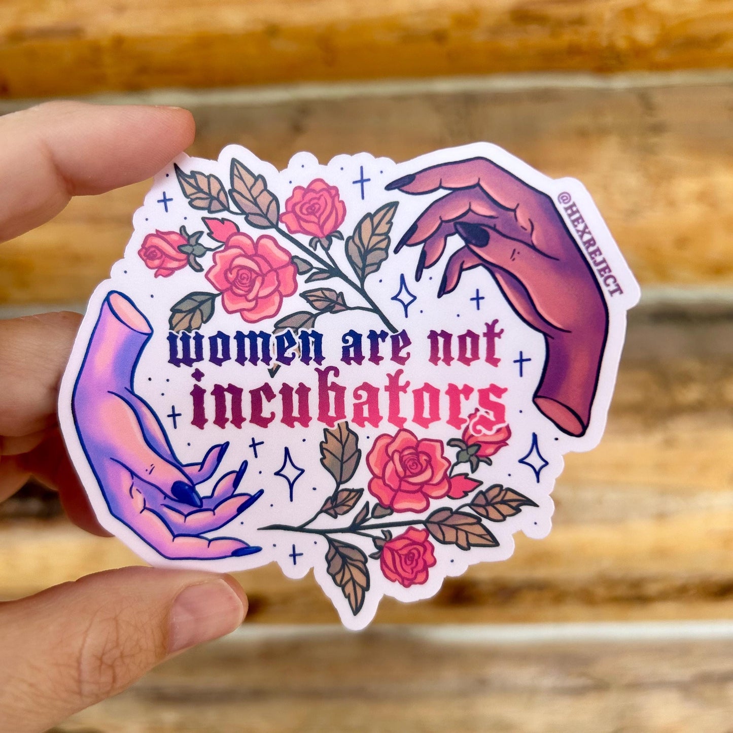 Women Are Not Incubators Sticker: Women's Rights Waterproof Vinyl Sticker