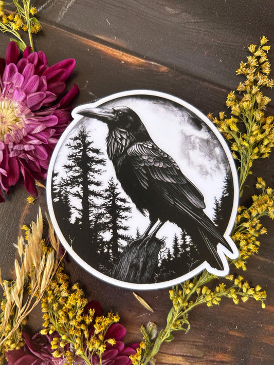 Raven moon WATERPROOF sticker