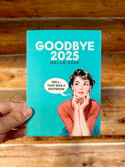 Funny Retro New Year Cards – 1950s Housewife Holiday Cards with Sarcastic Humor