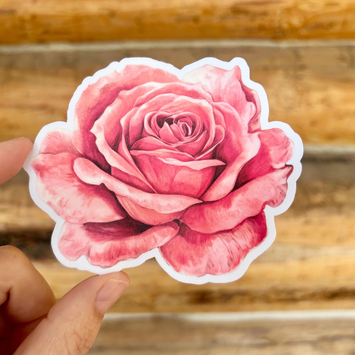 Rose Waterproof Vinyl Sticker