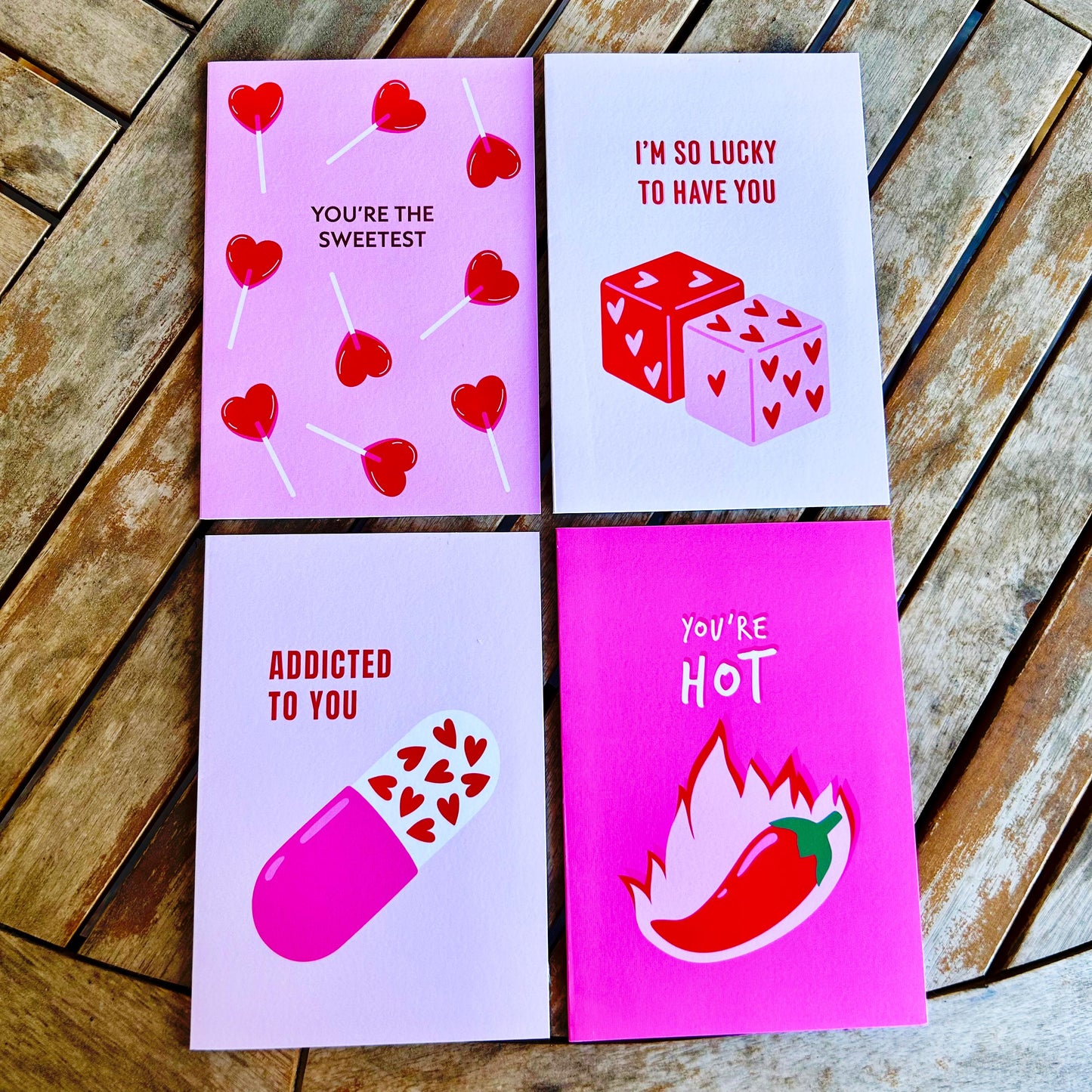 Modern Pink Cards: For Anniversary, Valentines Day or Just Because
