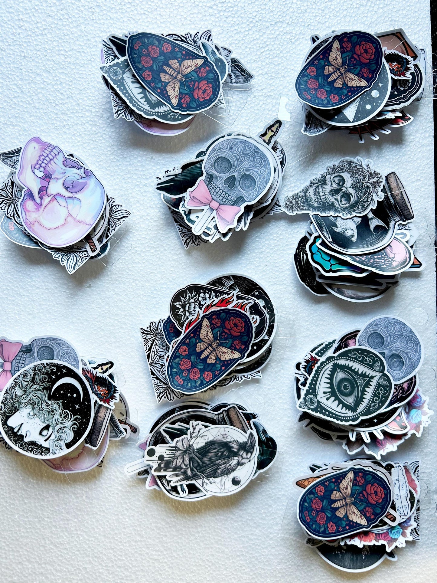 Mystery Sticker Pack (10 Random Designs) – Gothic, Spooky & Alternative Art Stickers